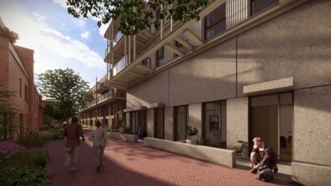 wissing 1131 fabriekskwartier 20230816 mr render maisonettes en straatje